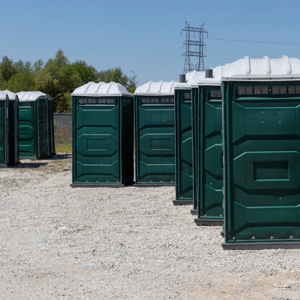 how many people can a standard event porta potty accommodate